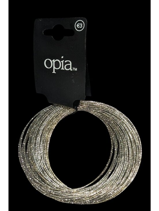 Opia Jewelry - Glam Opia Silver Tone Layered Multi Strand Bracelet Textured Statement Jewelry